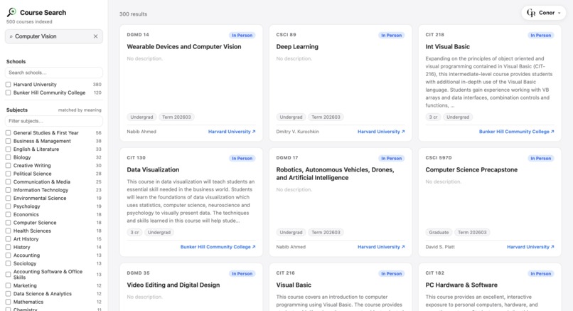 CourseSearch – screenshot 2