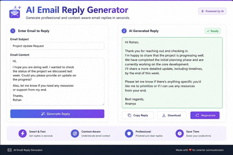 AI Email reply Generator  – screenshot 1