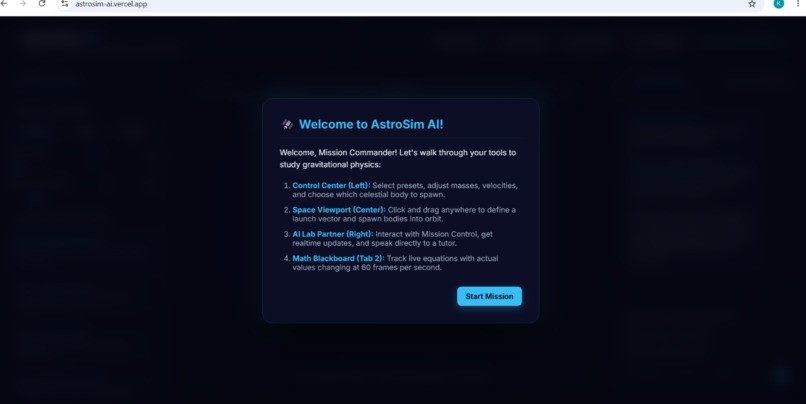 AstroSim AI — Interactive Gravity Sandbox & AI STEM Tutor – screenshot 2