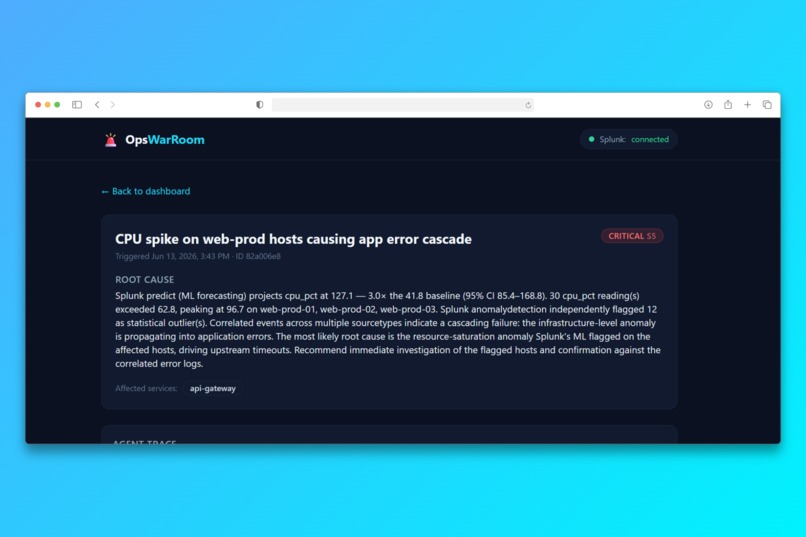 OpsWarRoom - Agentic Incident Investigation – screenshot 4
