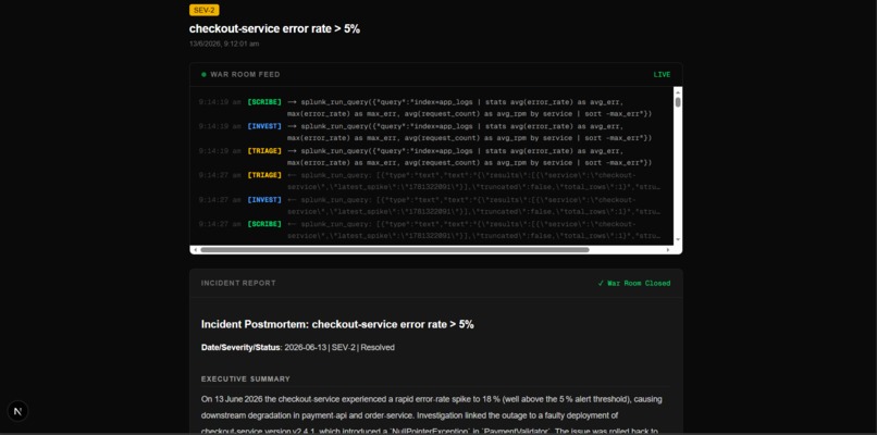 SignalDesk AI — Multi-Agent Incident War Room – screenshot 2