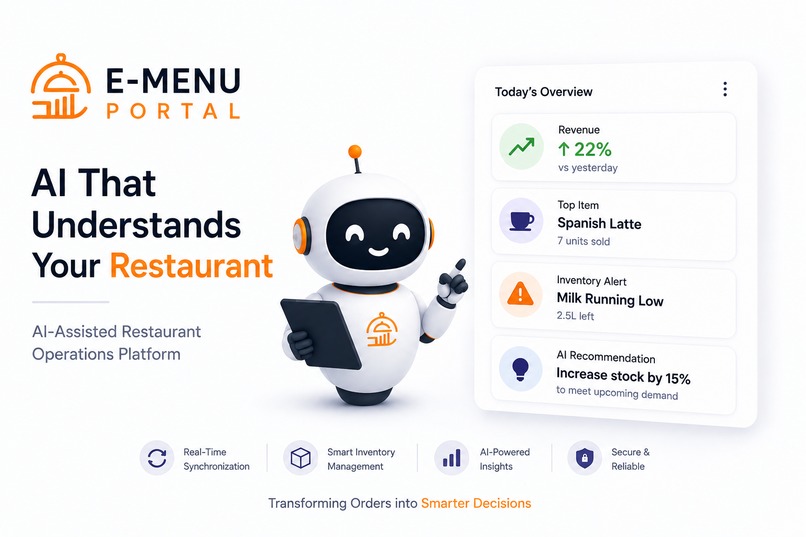 E-Menu Portal (AI Operations Manager) – screenshot 1