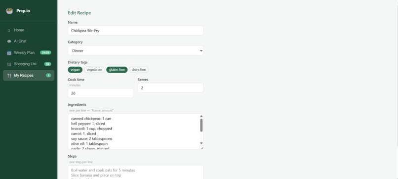 Prep.io – screenshot 4