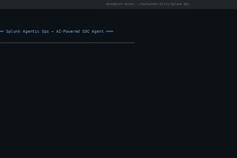 Splunk Agentic Ops — AI-Powered Security Operations Agent