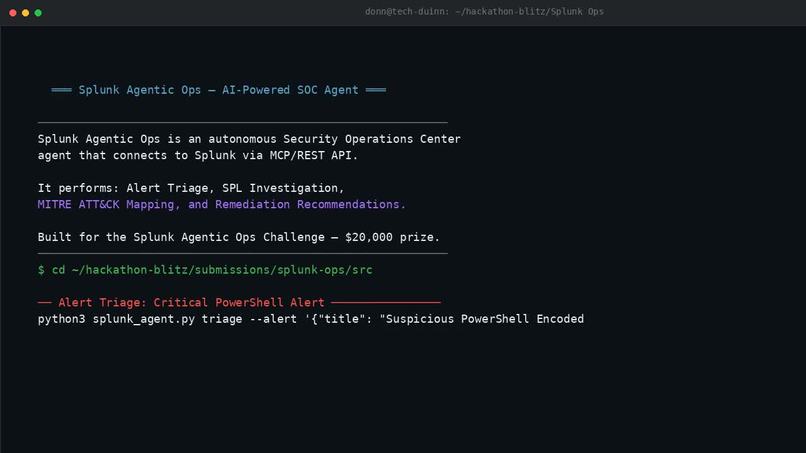 Splunk Agentic Ops — AI-Powered Security Operations Agent – screenshot 3