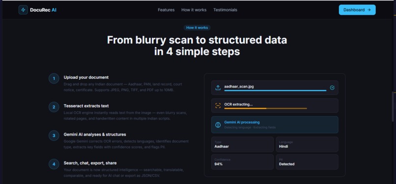 DocuRec AI — Intelligent Indian Document Processing – screenshot 2