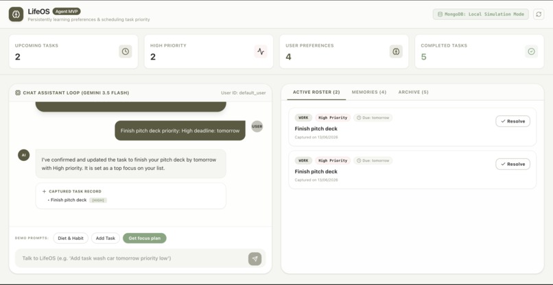 LifeOS – screenshot 1
