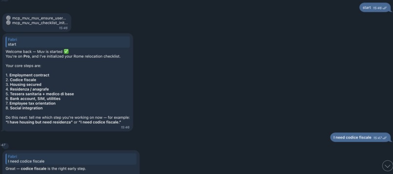 Muv - AI Agent to relocate to Italy – screenshot 2