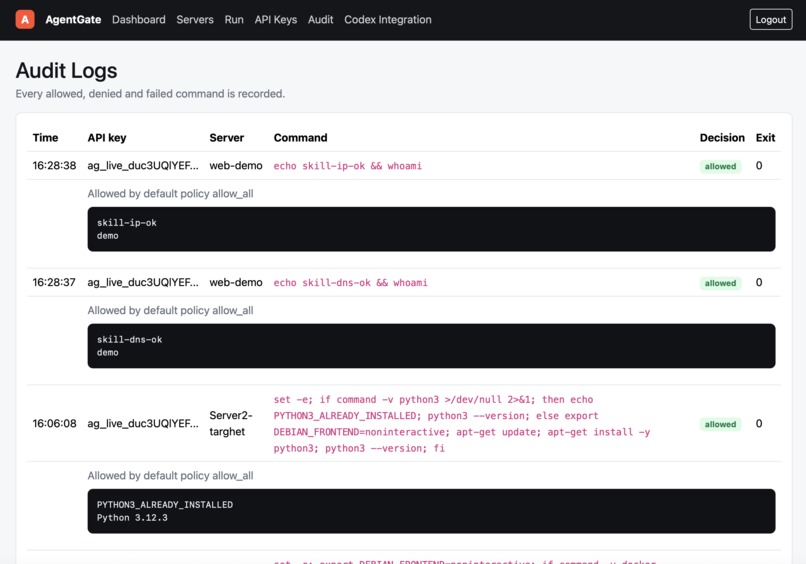AgentGate – screenshot 3