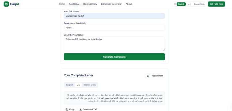 Haq-AI – screenshot 3