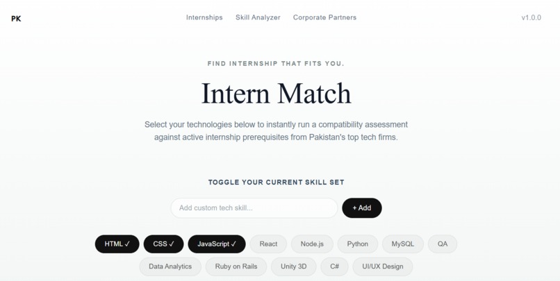 Intern Match – screenshot 1