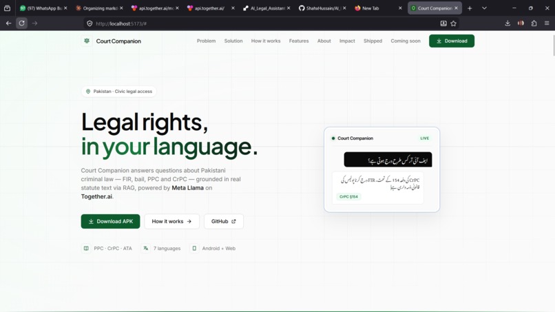 Court Companion | AI Legal Multilingual Assistant – screenshot 4