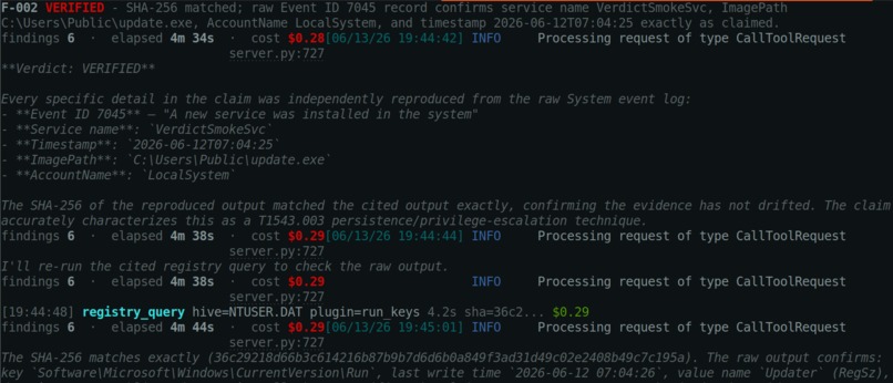 VERDICT - Autonomous DFIR Agent That Proves Its Findings – screenshot 5