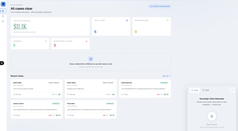 Sovereign — AI Patient Advocate – screenshot 1