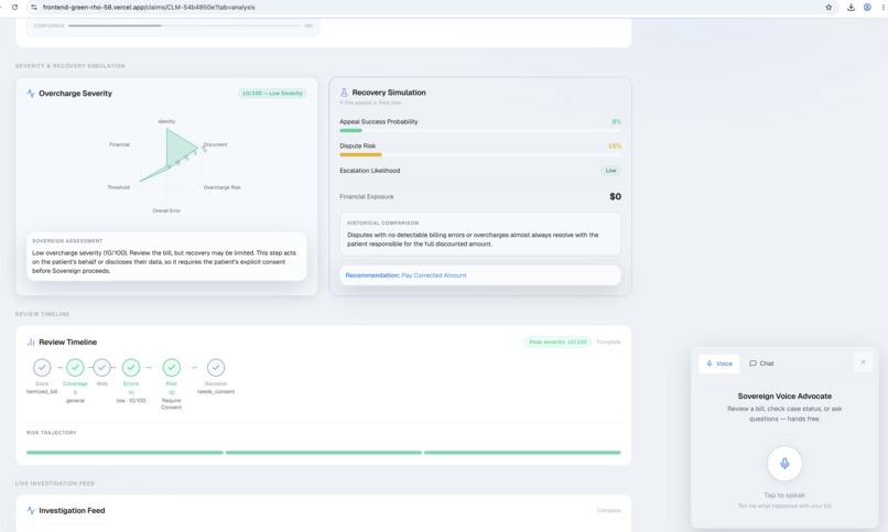 Sovereign — AI Patient Advocate – screenshot 2