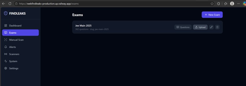 findleaks – screenshot 2