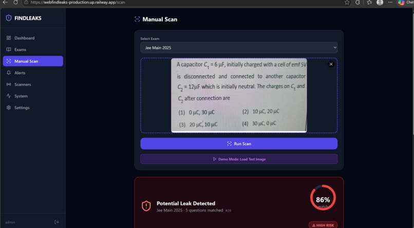 findleaks – screenshot 3