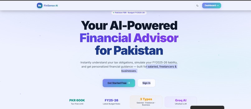 FinSense AI – screenshot 1