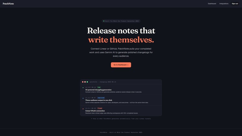 PatchNote – screenshot 1
