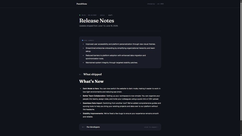 PatchNote – screenshot 5