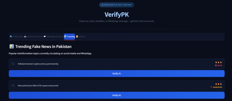 VerifyPK - AI Fact-Checking for Pakistan – screenshot 5