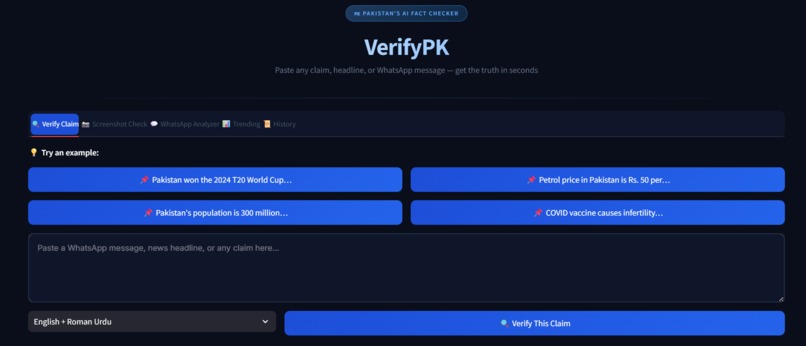 VerifyPK - AI Fact-Checking for Pakistan – screenshot 2