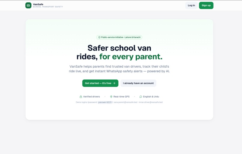 VanSafe – screenshot 2