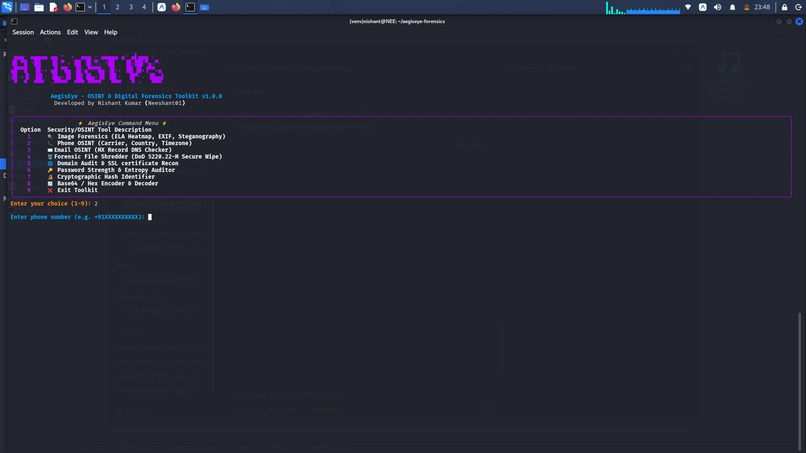 AegisEye: Premium OSINT & Digital Forensics Toolkit  – screenshot 4