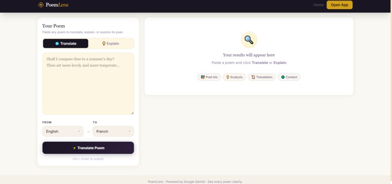 Poem Lens – screenshot 2