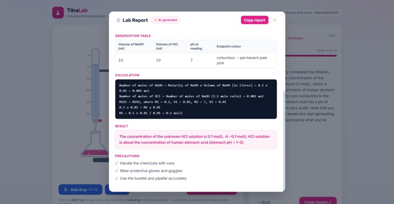 TitraLab - AI Virtual Titration Lab – screenshot 5