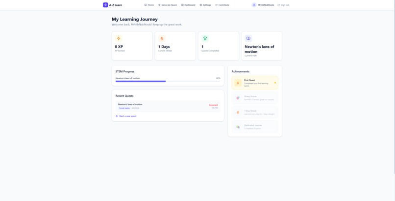 A-Z Learn: Adaptive Neurodivergent Learning Platform – screenshot 4