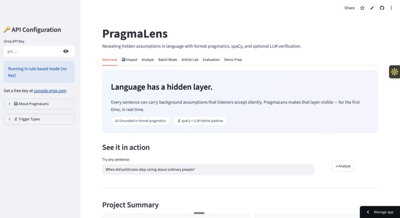 PragmaLens: Revealing Hidden Presuppositions in Language – screenshot 12