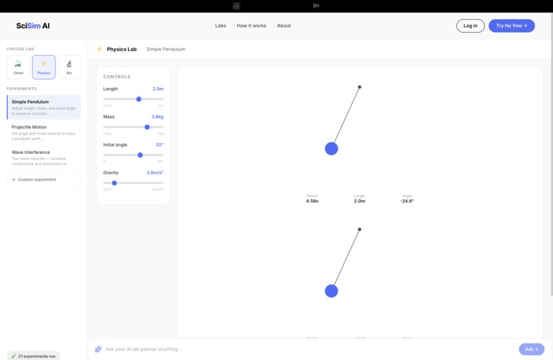 SciSim – screenshot 3