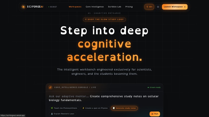 SciForge AI – screenshot 2