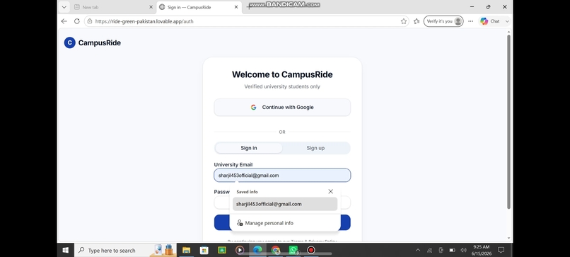 Campus Ride Share  – screenshot 1
