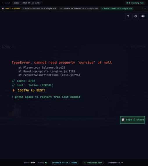 Glass Box Runner — the database is the game – screenshot 3