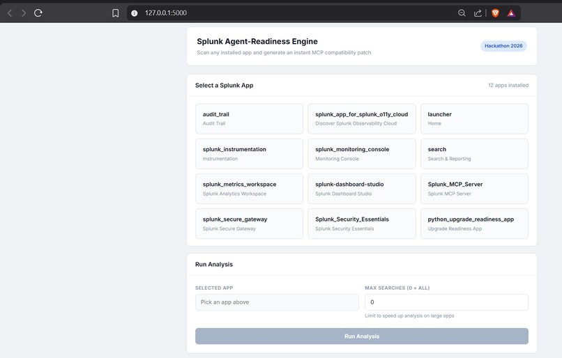 splunk agent readiness engine – screenshot 1