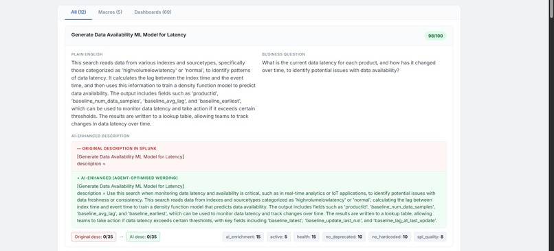 splunk agent readiness engine – screenshot 3