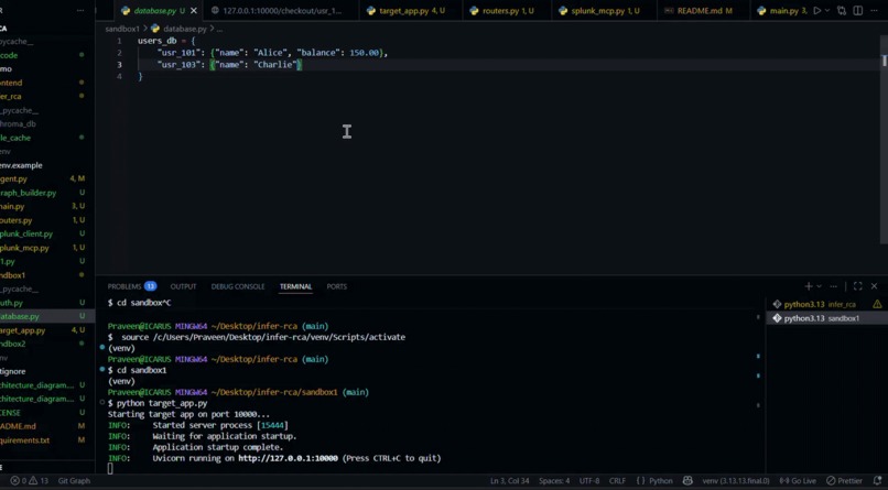 Infer RCA – screenshot 1