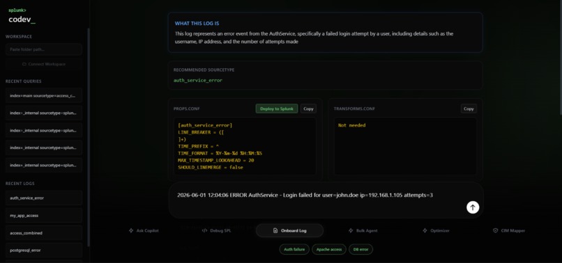 splunk> co>dev – screenshot 6