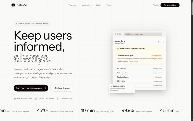 StateMe – screenshot 1