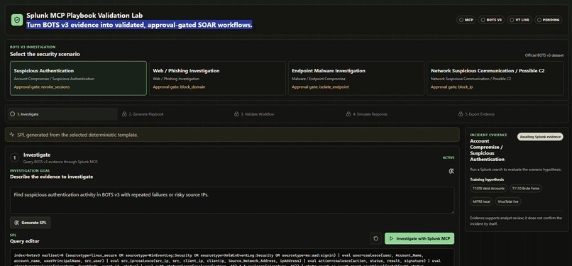 Splunk MCP Playbook Validation Lab – screenshot 1