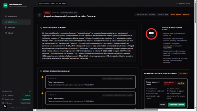 Splunk SentinelOps AI – screenshot 3