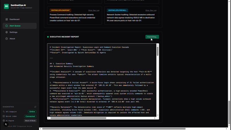 Splunk SentinelOps AI – screenshot 8