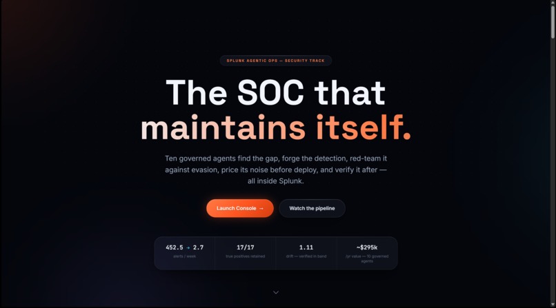 Aegis Foundry — the SOC that maintains itself – screenshot 1