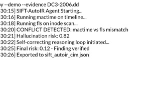 SIFT-AutoIR: AI Forensic Agent + Splunk