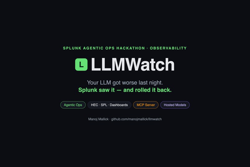 LLMWatch — Agentic LLM Quality Observatory on Splunk – screenshot 1