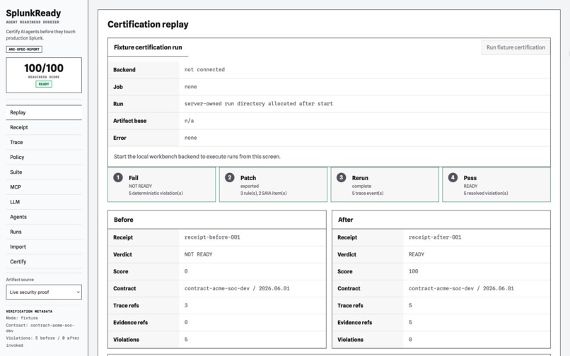 SplunkReady – screenshot 1