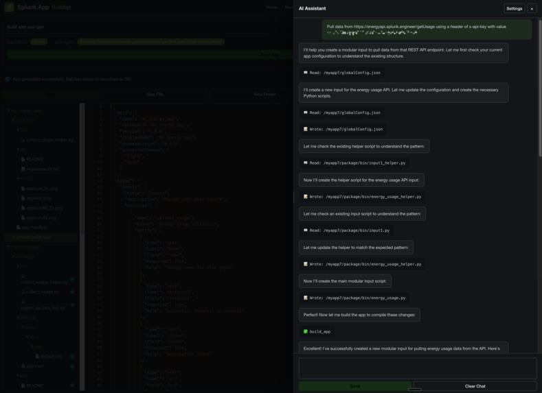 Splunk UCC AI App Builder - App dev made for everyone – screenshot 1