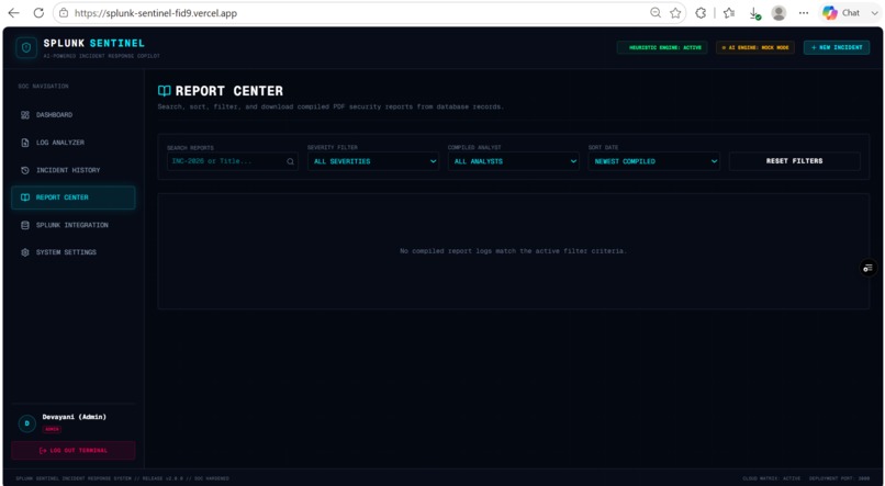 Splunk Sentinel – screenshot 4